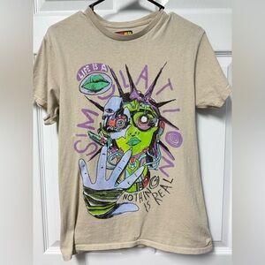 Graphic Beige Short Sleeve Tee